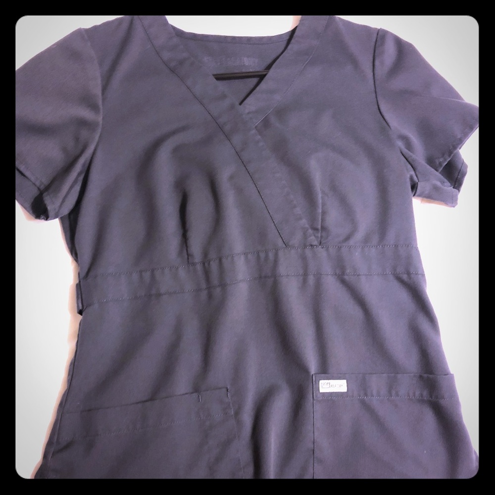 Charcoal Greys Anatomy scrub top